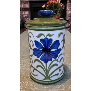 Metlox California Pottery Lidded "Poppytrail" Lidded Canister 6 inches